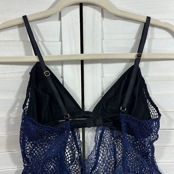 VS Teddy Size SP Navy Blue Lace & Mesh NWOT - Picture 9 of 16